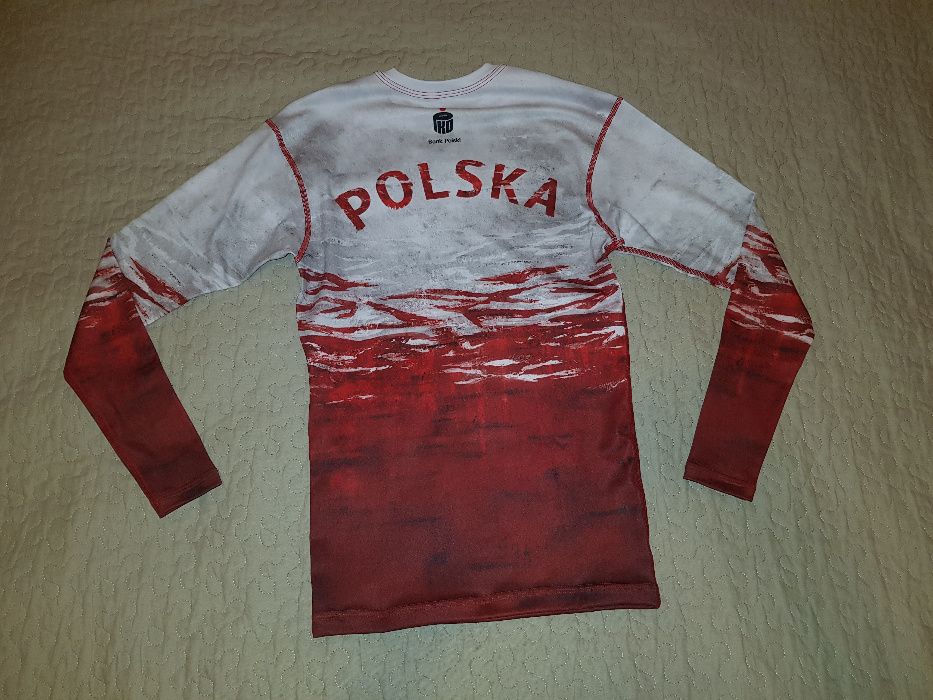 Nowa koszulka treningowa termoaktywna flaga polski S