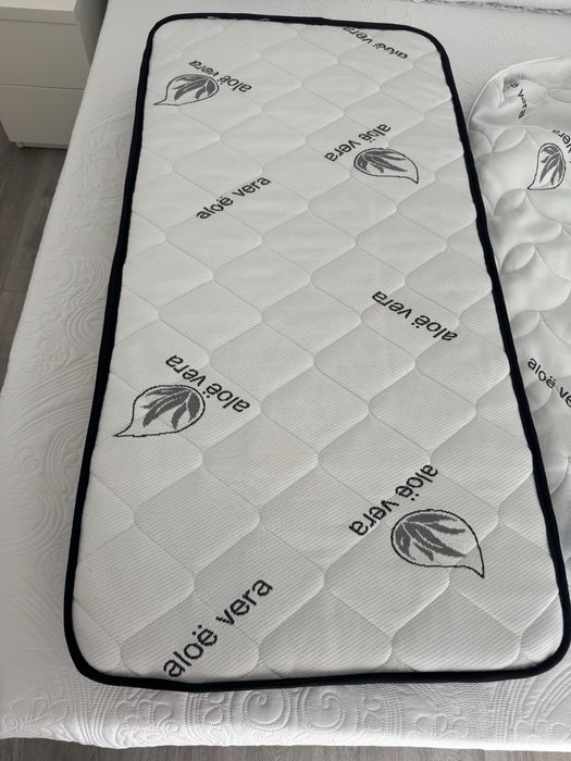 Colchão de berço viscoelastico - aloe vera com capa protetora