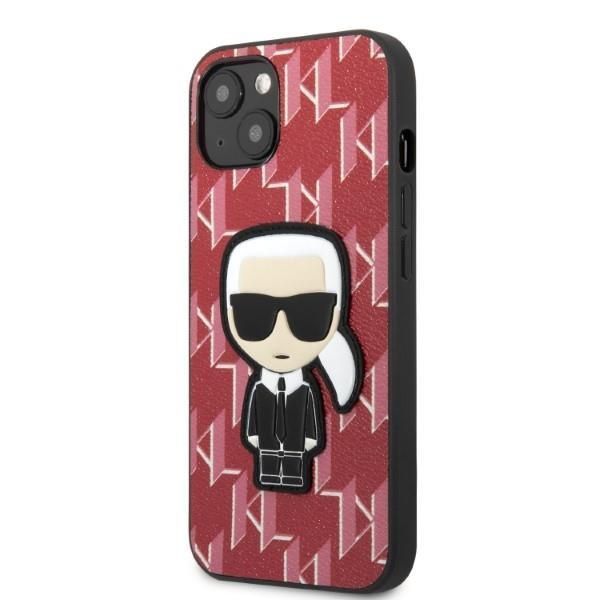 Etui Karl Lagerfeld Monogram Ikonik Patch do iPhone 13 Mini - Czerwony