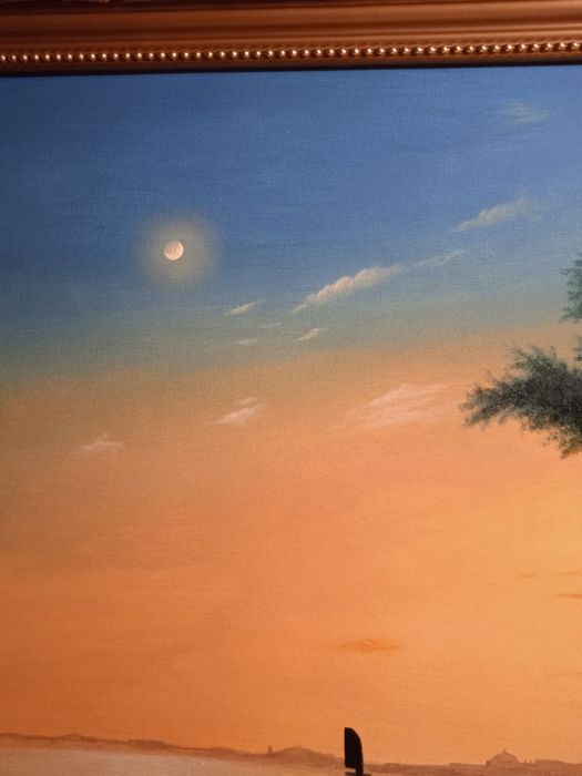 Картина олією на полотні в рамі ,нова