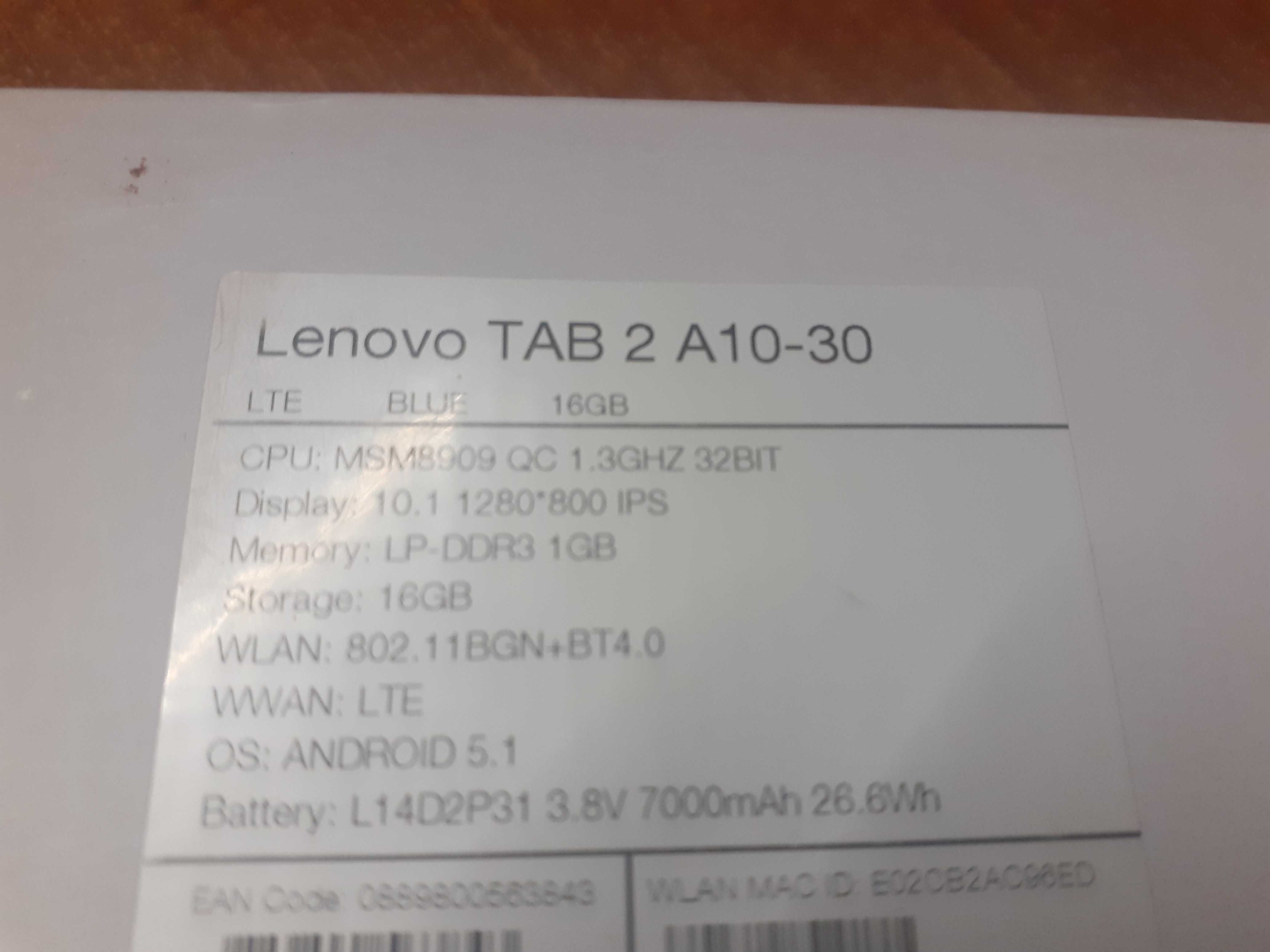 Планшет Lenovo A10-30 LTE, TB X304L Разборка