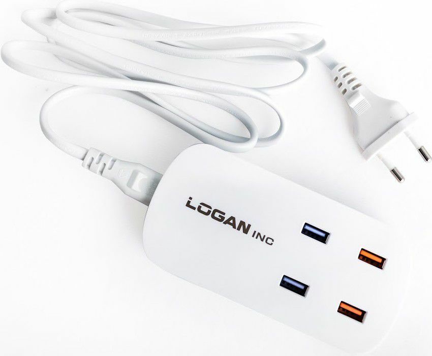 Мережевий зарядний пристрій Logan Quad USB Wall Charger 5V 2.6A CHC-4