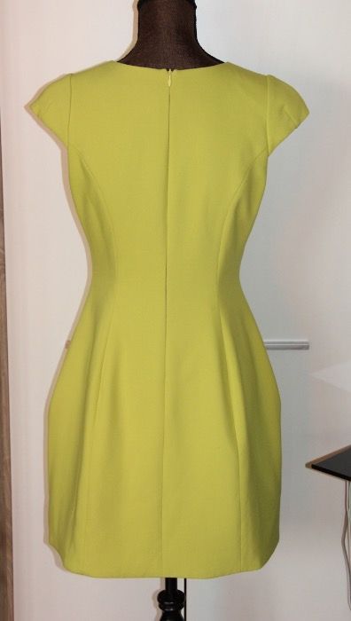 Simple zolta sukienka 34 Xs 36 S limonkowa zielona wesele chrzest slub