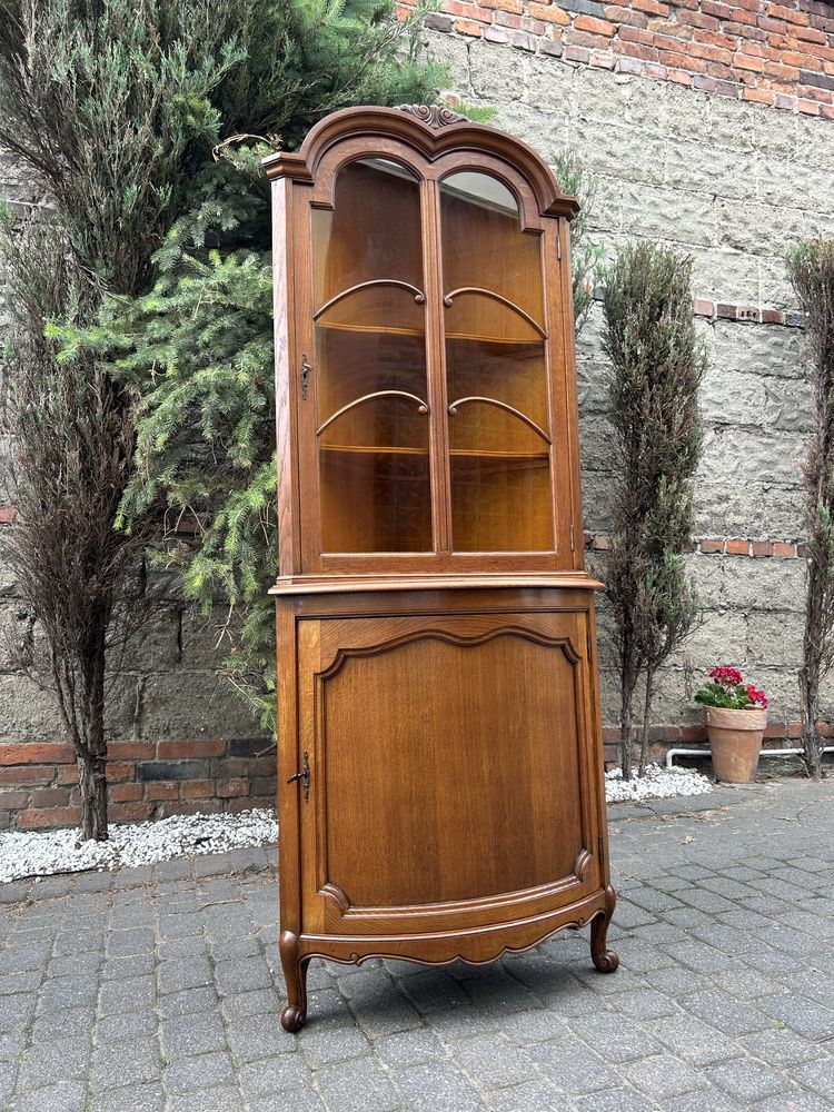 Stylowa Witryna Ludwikowska Narożnikowa Kredens Ludwik Biblioteka