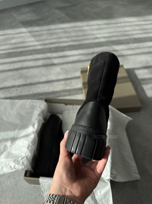 Черевики чоботи зимові Gant Snowmont чорні натуральна шкіра оригінал