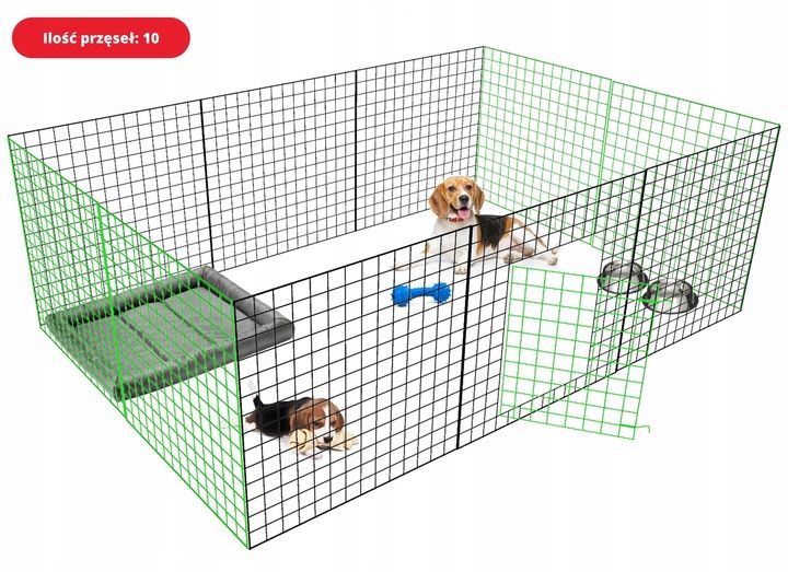 Przęsło Do Kojec Klatka Wybieg Zagroda Dla Psa Szczeniąt Kota Królika