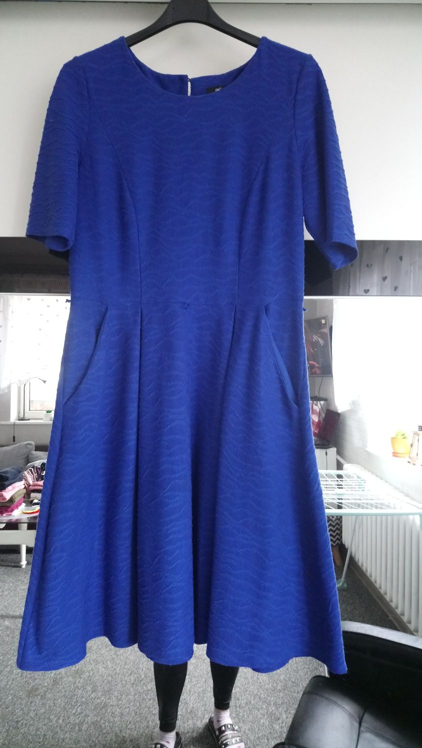 Niebieska sukienka XL - 42