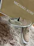 Michael Kors buty mokasyny sneakersy r 36 35 złote brokatowe logowane