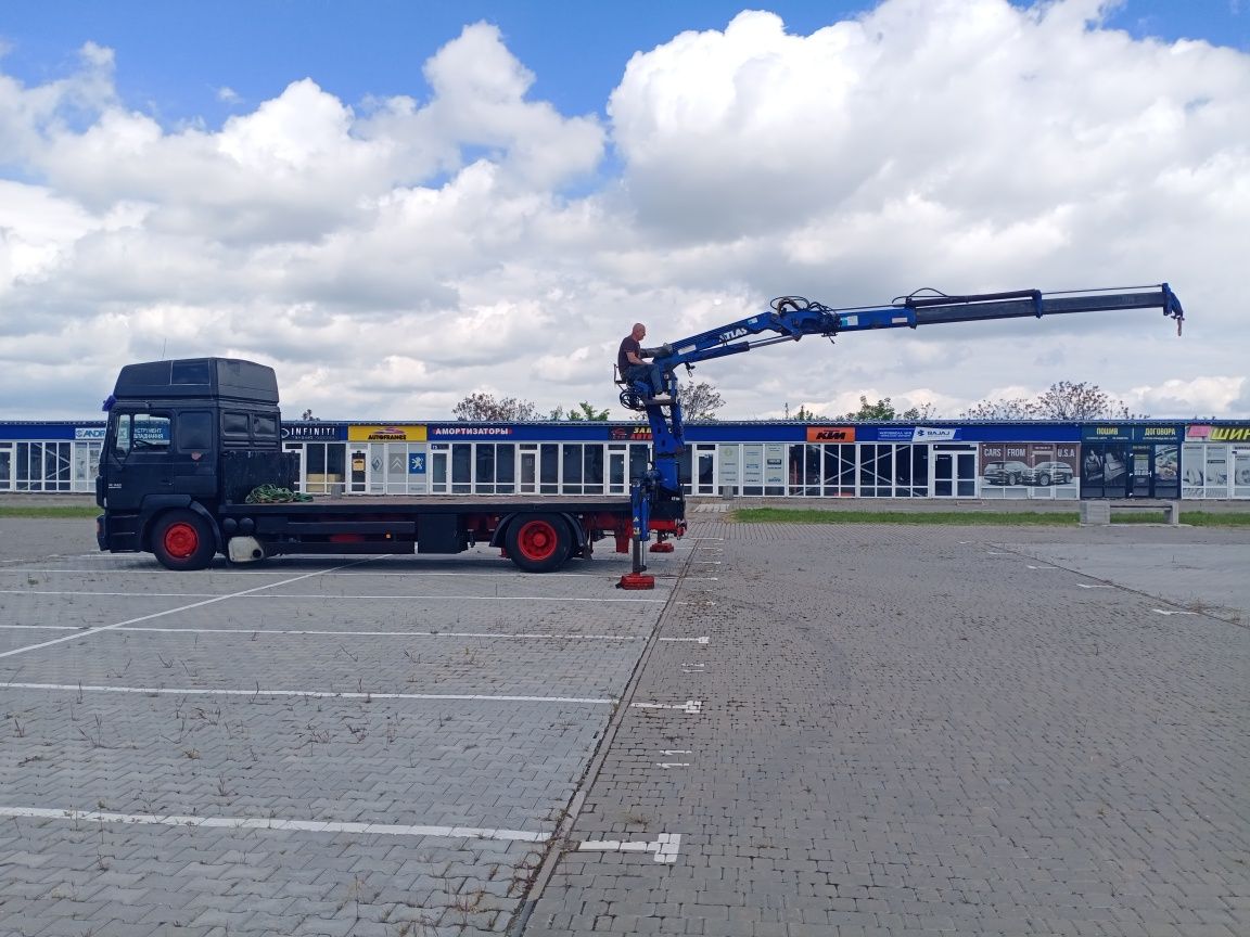 Продам Мана 10т с краном манипулятором Атлас 125