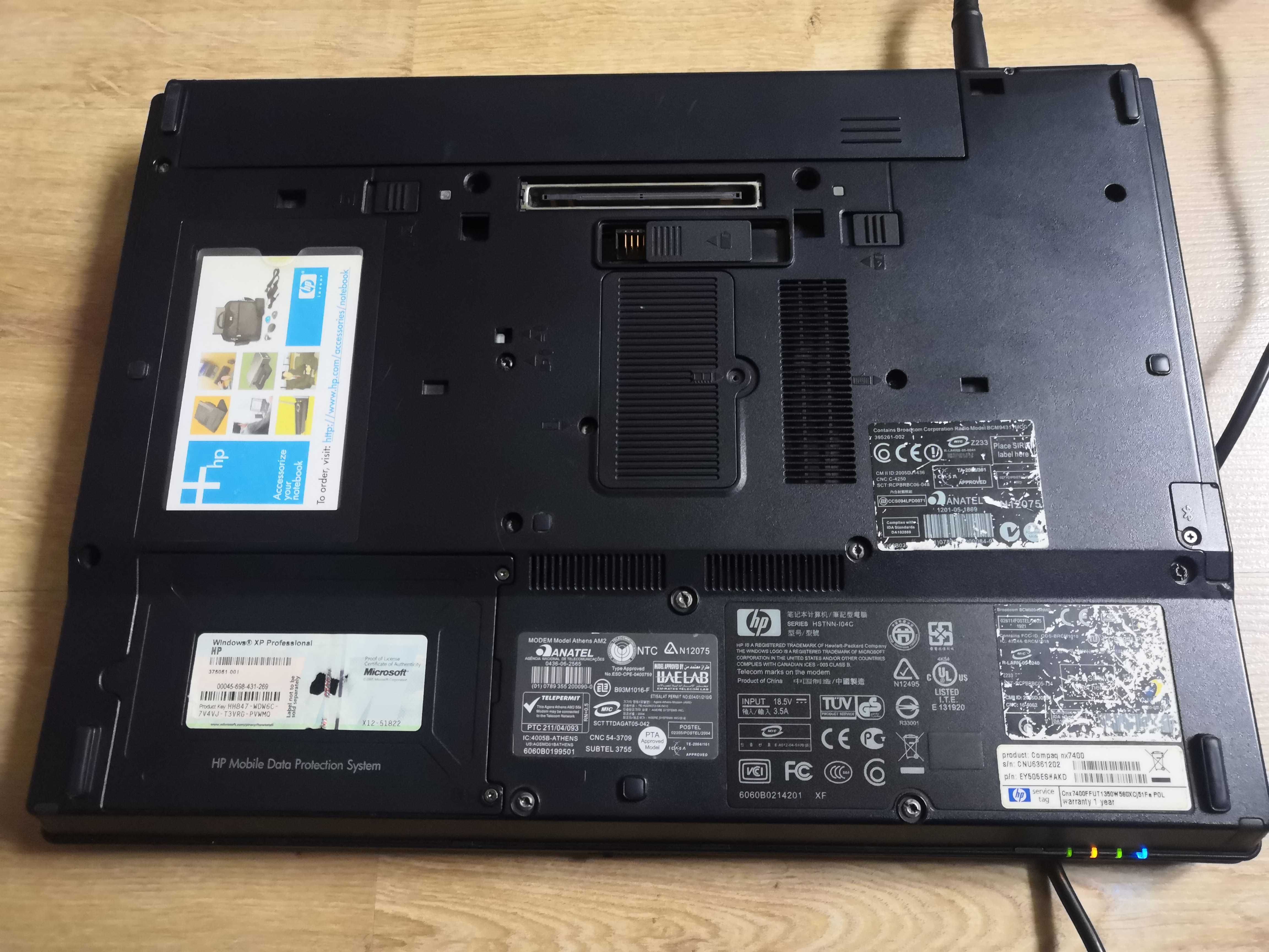 Laptop HP Compaq NX7400