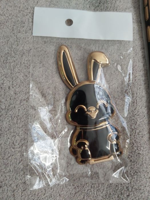 Etui glamour do xiaiomi redmi note 9 + uchwyt  atojek królik + szkło