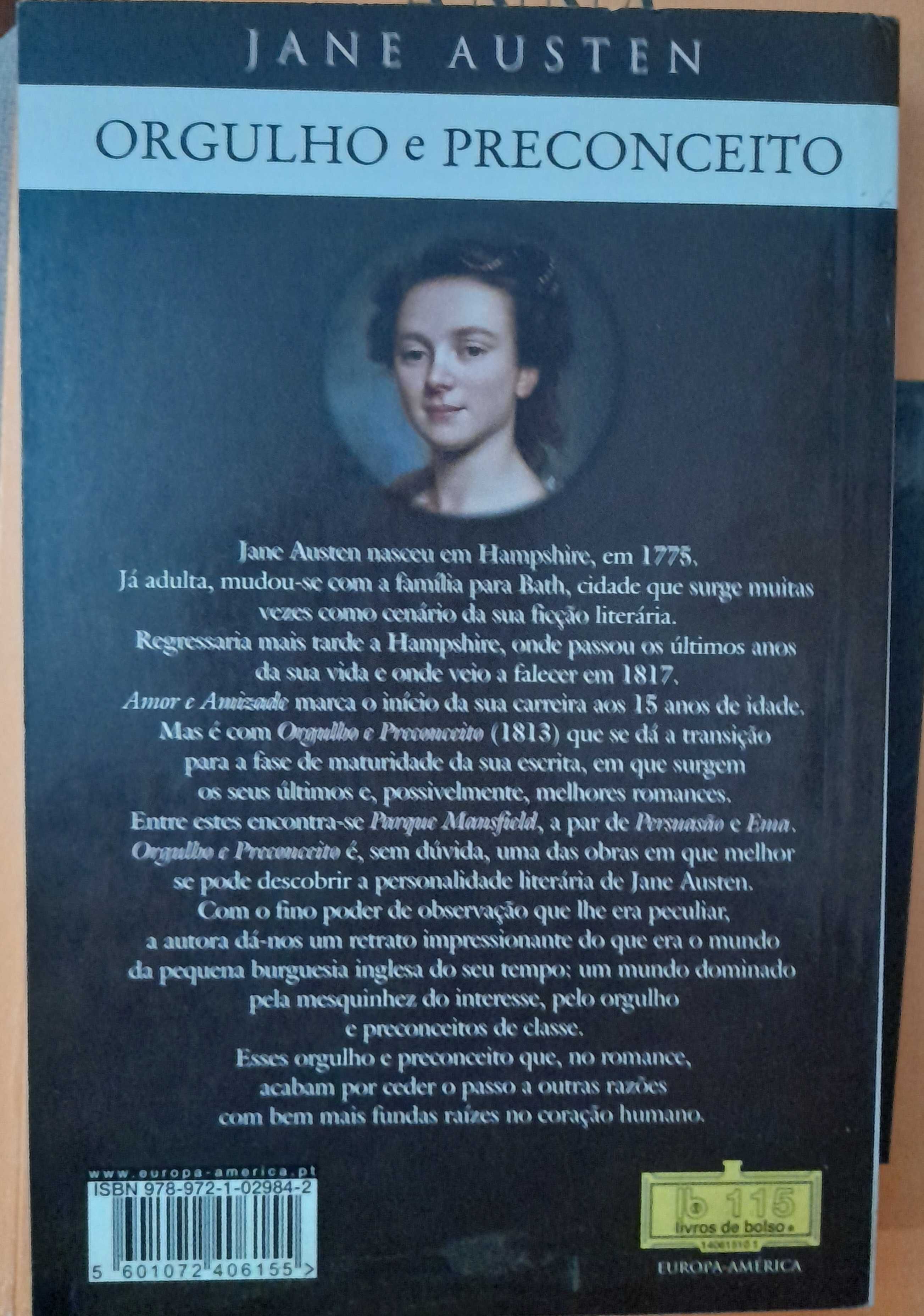 ORGULHO e Preconceito, de Jane Austen