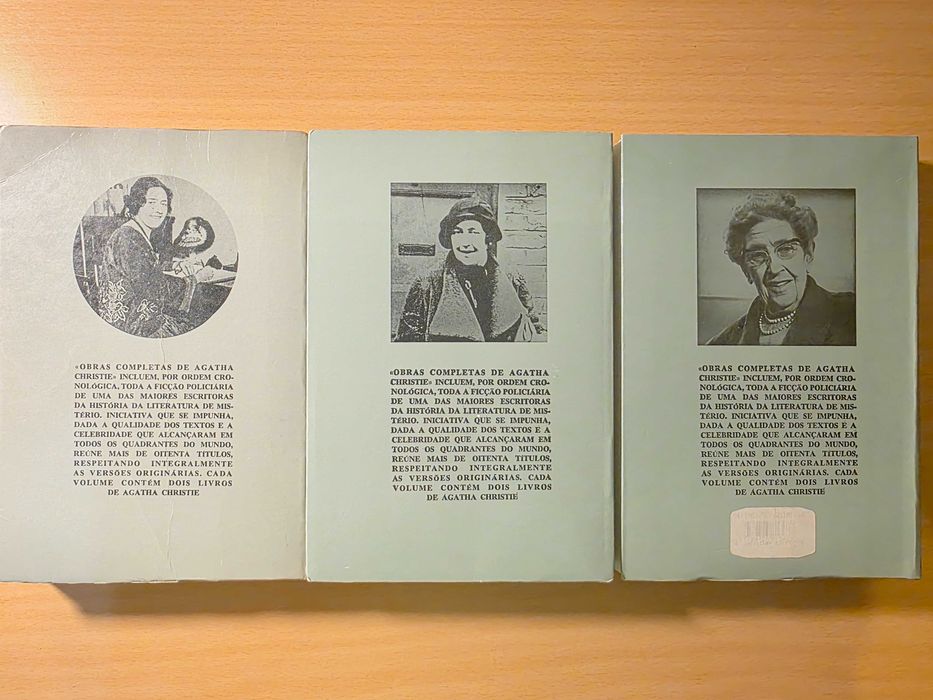 3 livros da coleção "Obras Completas de Agatha Christie"