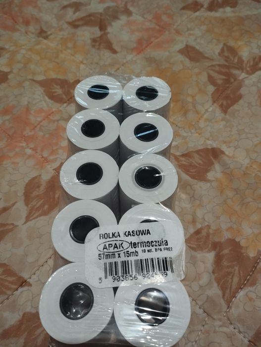 Rolka kasowa termoczuła 10szt. 57mm x 15mb