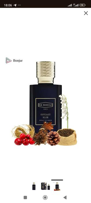Срочно ! EX Nihilo outcast blue extract de perfume 100ml