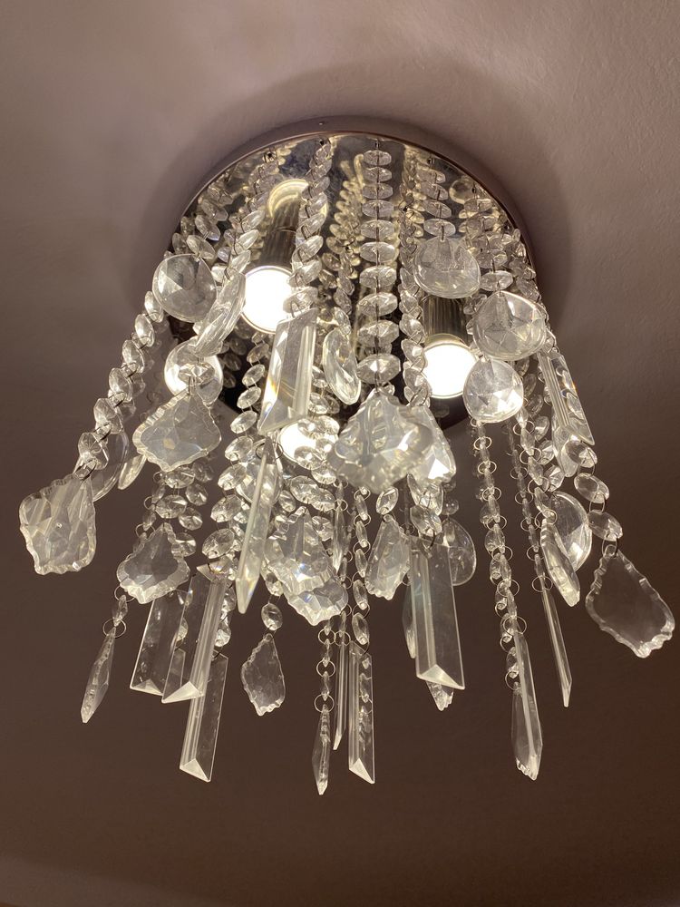 Żyrandol lampa sufitowa chandelier Ikea nowy krysztatki crystals Rinna