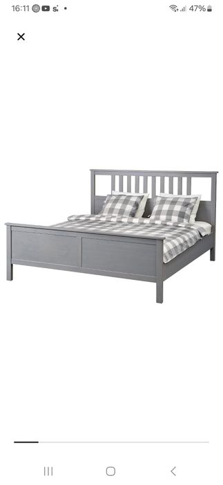 Rama łóżka Hemnes 140 x 200  kolor ciemny brąz