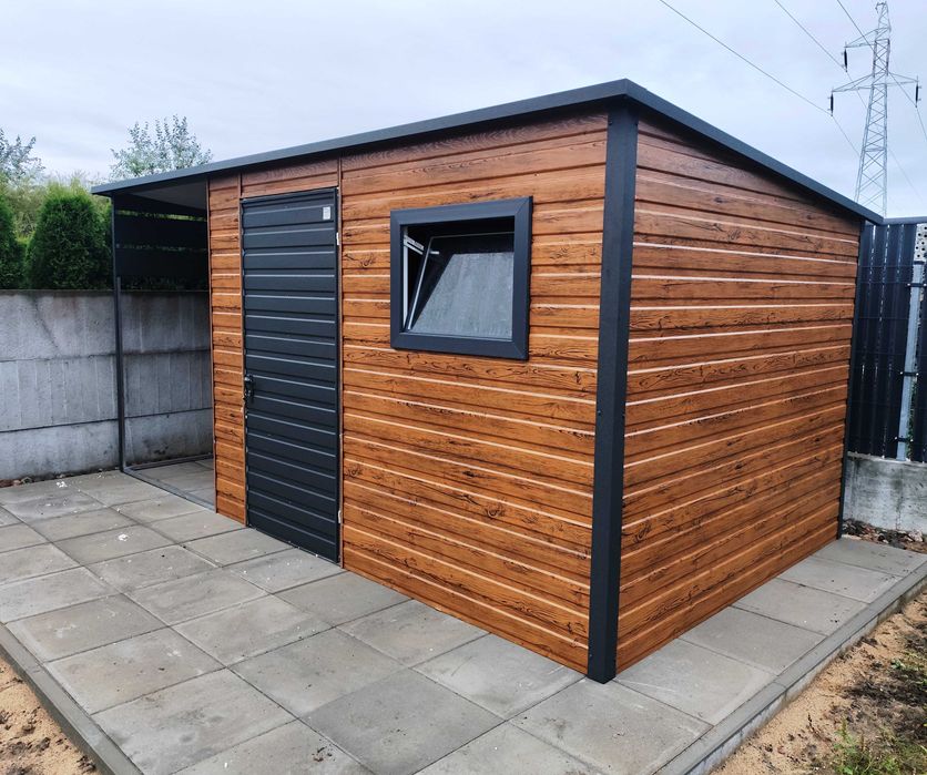 Domek Narzędziowy + Wiata DREWUTNIA