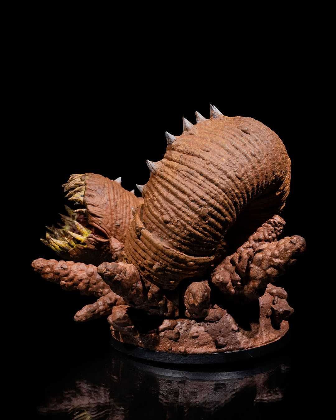 Olbrzymi Robak Piaskowy Figurka 32mm 14K zgodna z DnD RPG Pathfinder