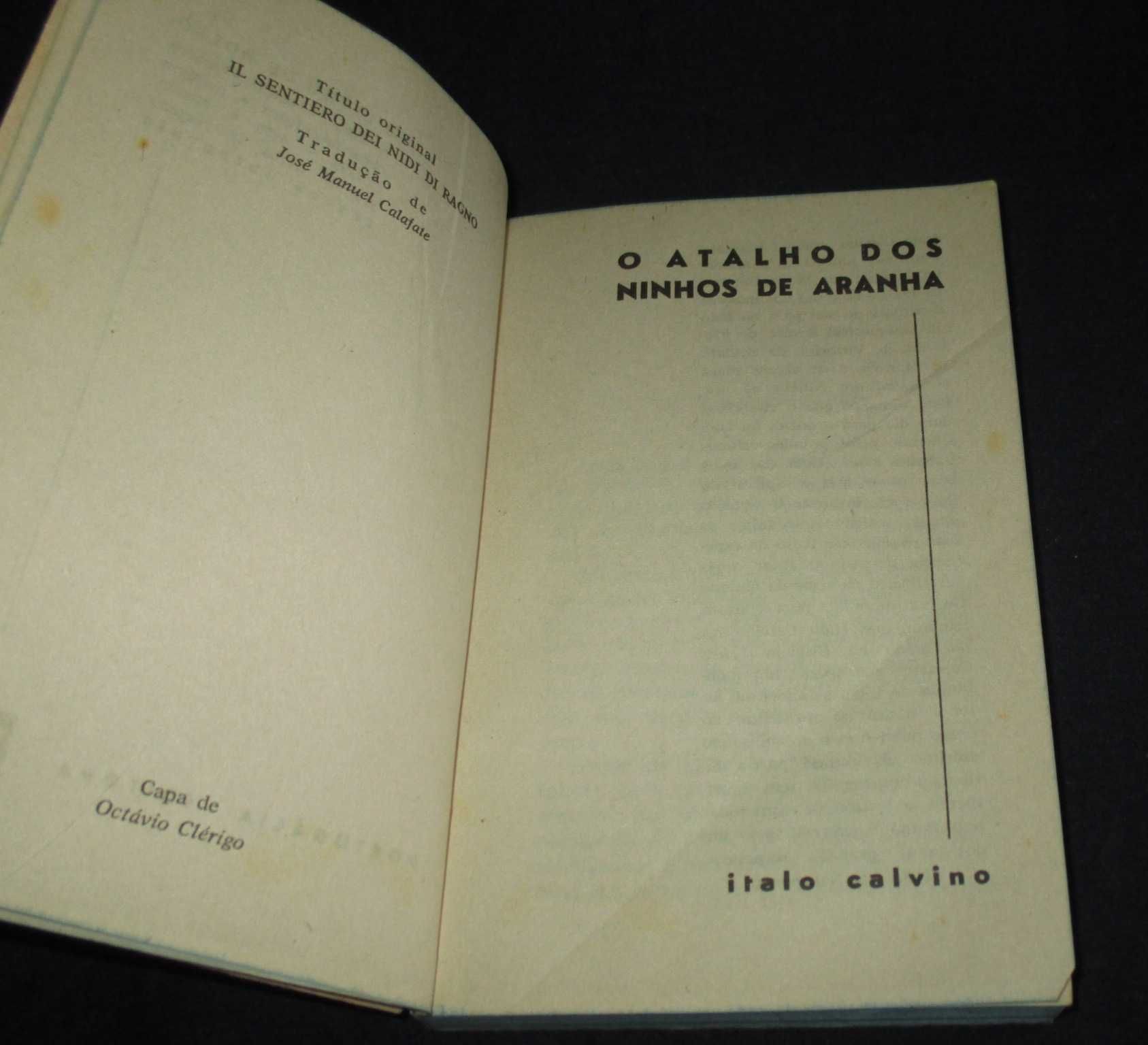 Livro O Atalho dos ninhos de aranha Italo Calvino Portugália