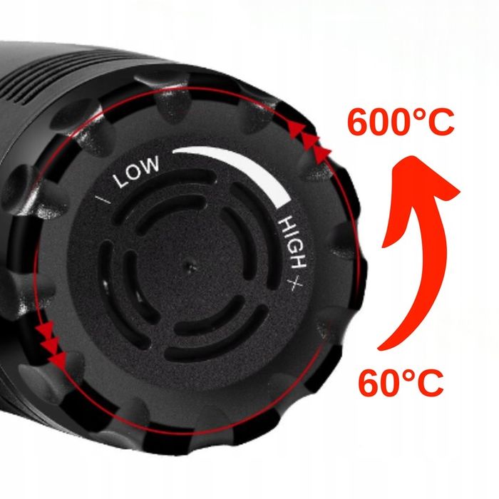 Opalarka Elektryczna Mocna Dmuchawa 2000w 2 Biegi Regulacja Temperatur