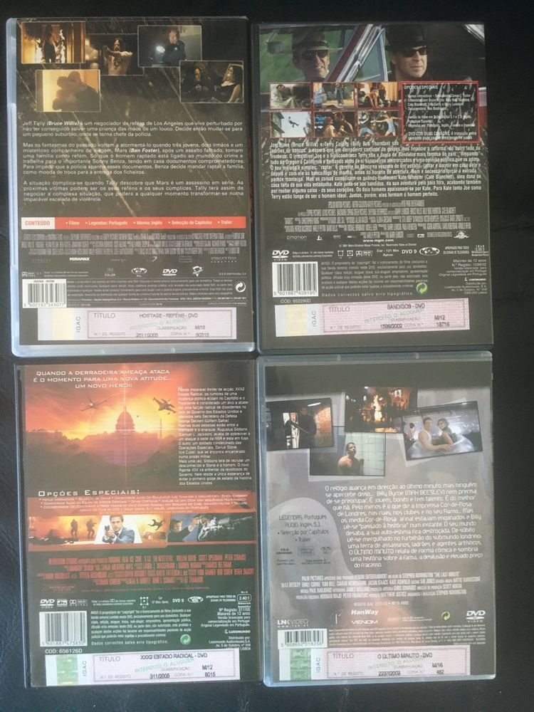 Diversos DVD's, Preço Unitário: 2,50 Euros