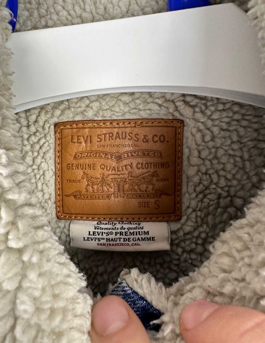 Kurtka jeansowa LEVIS STRAUSS sherpa damska katana baranek r. S