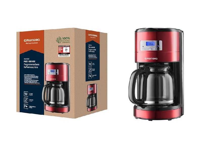 кавоварка, кавомашина Grundig KM 6330  1, 8л 1000вт червоний металік