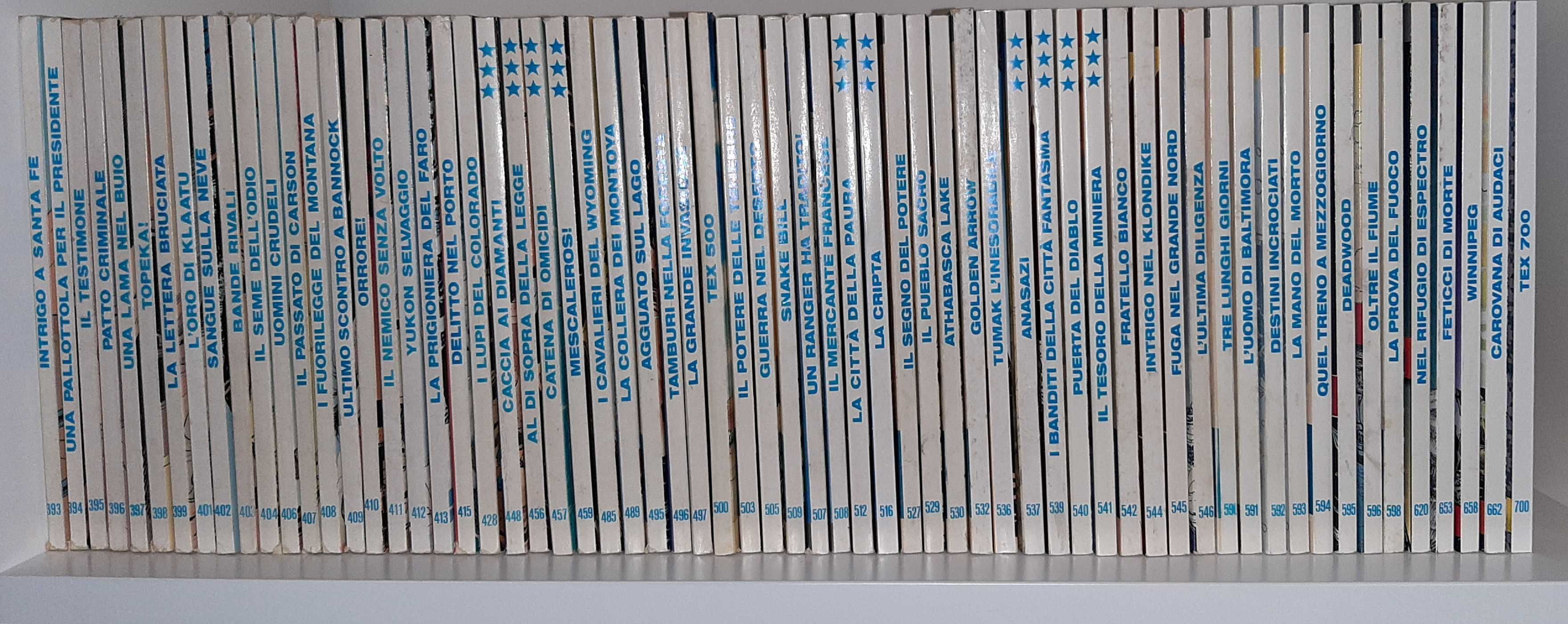 Lote Tex Willer, BD original em italiano. 134 álbuns da série regular