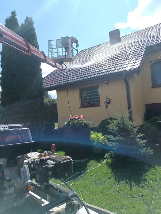 Mycie elewacji wycinka drzew.