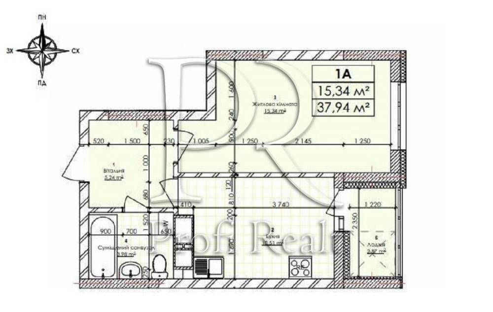 Продаж 1 кімн. квартири ЖК Бережанський, буд.8,вул. Автозаводська, 72б