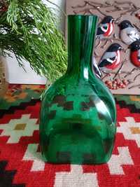 Szmaragdowy zielony wazon butla Caczew