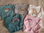 Bluza bluzy zestaw bluz sweter ciepłe r. 122 c&a dziewczęce 5szt cekin