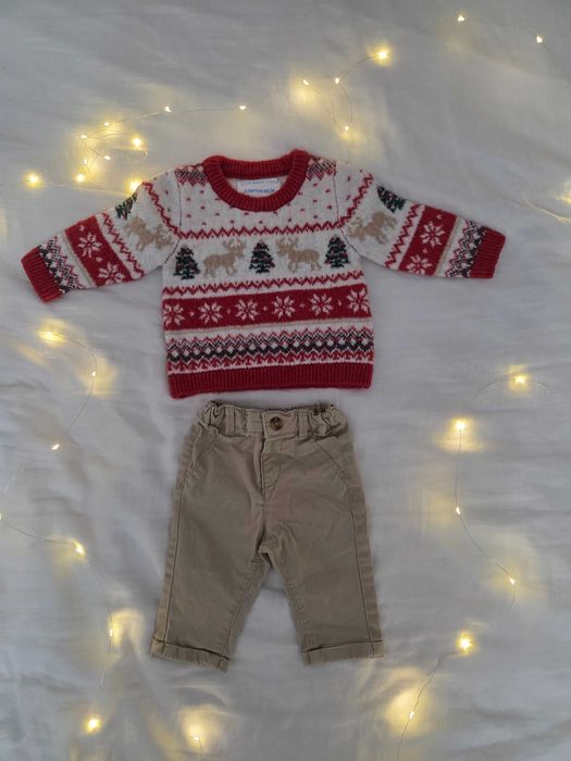 Conjunto de Natal Bebé 6-9 meses (68 cm)