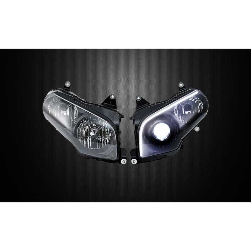 Przerobiony reflektor BI-LED + ring - Honda GL1800 Goldwing