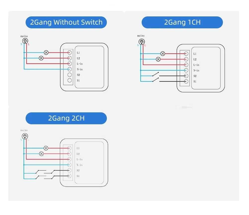 Реле 2К Zigbee Tuya для розумного будинку Smart Switch 2Ch Двохканальн