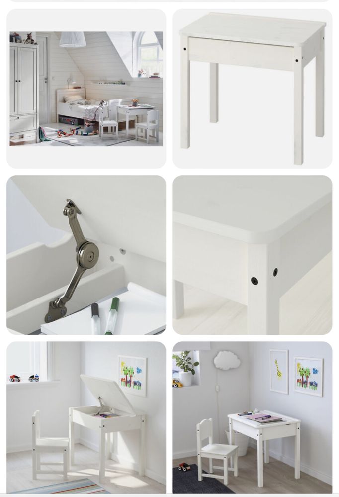 Дитячий Стіл з механізмом і Стільчик Преміум IKEA Sundvik,Kritter