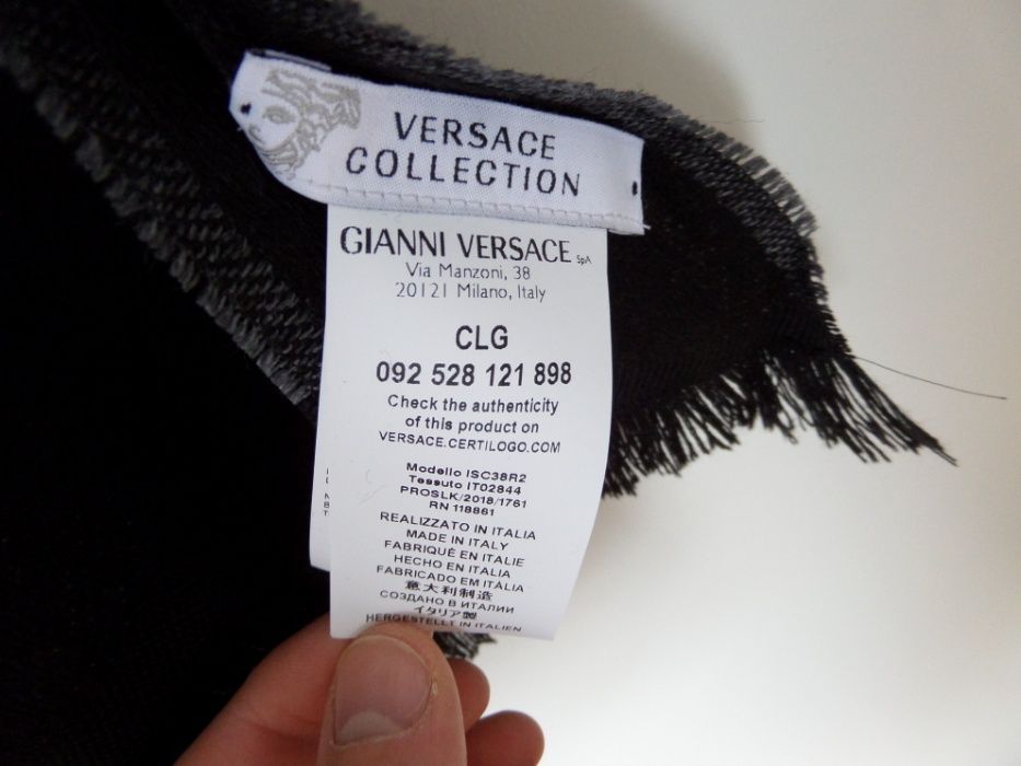 SZALIK GIANNI VERSACE Chusta Nowa Kolekcja 100% oryginał Italy Nowy !