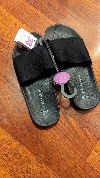 Klapki czarne Primark roz 38