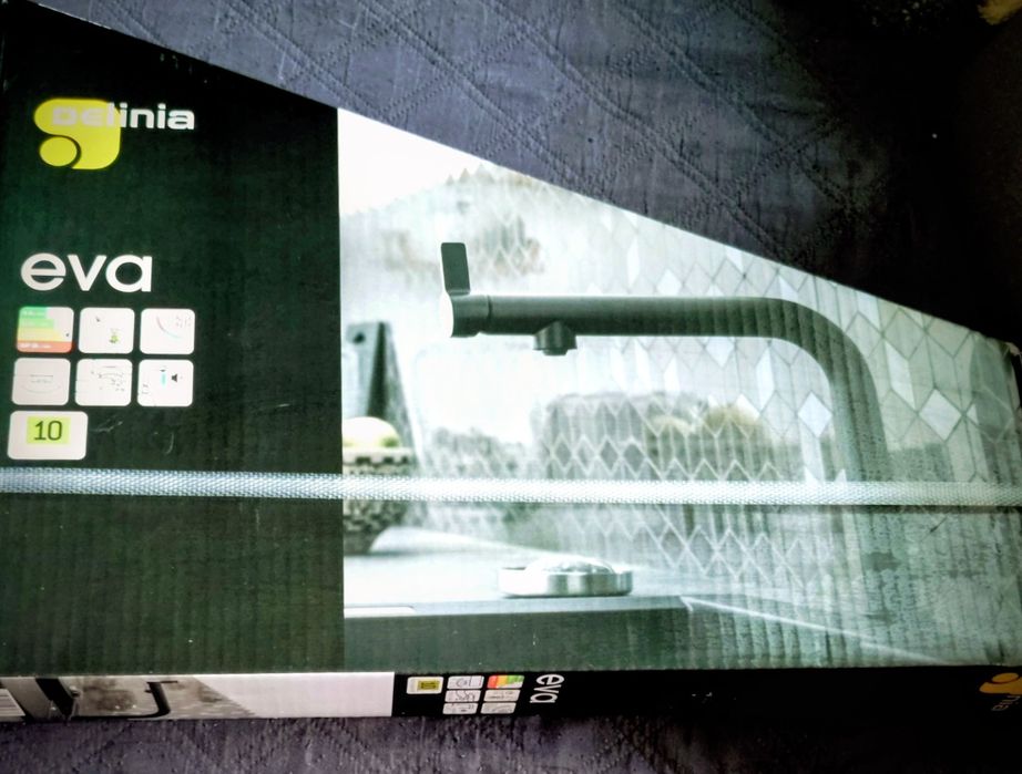 Bateria zlewozmywakowa mosiężna czarna