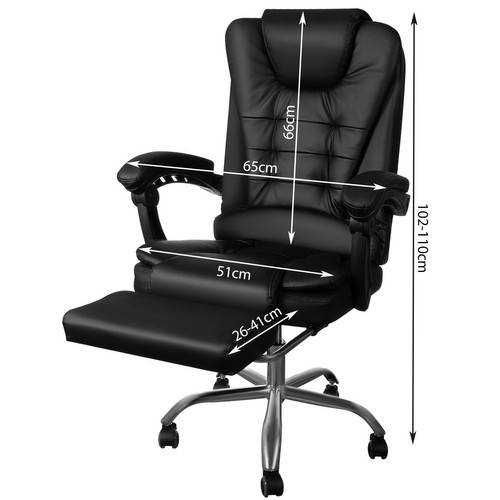 Крісло компьютерне офісне з масажем чорне