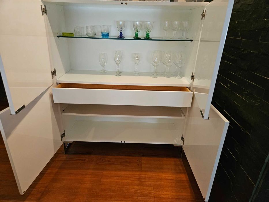 Móvel Sala_Branco - Lacado Alto Brilho