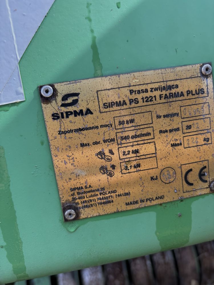 Prasa Sipma PS1221 Farma Plus z aplikatorem do zakiszacza