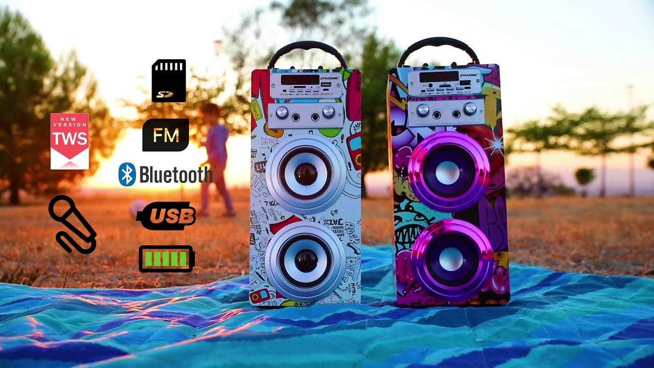 Głośnik Bluetooth z karaoke Dynasonic E-025 Nowy