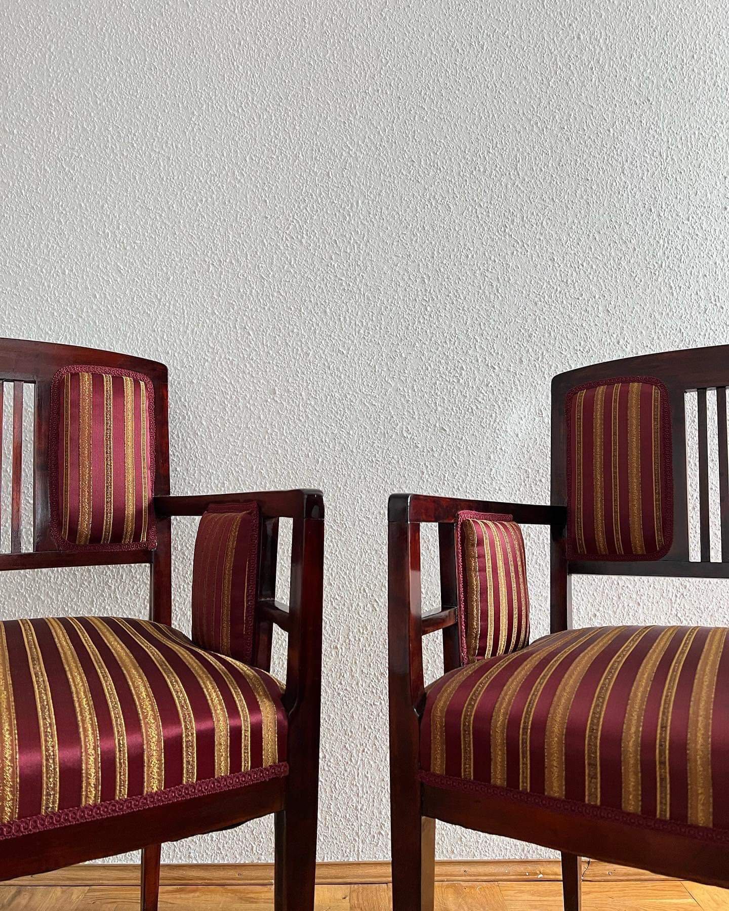 Fotele i stoliczek secesja wiedeńska