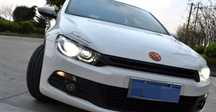Lampy LED z DRL i Projektorową Soczewką do VW Scirocco 2008 - 2018