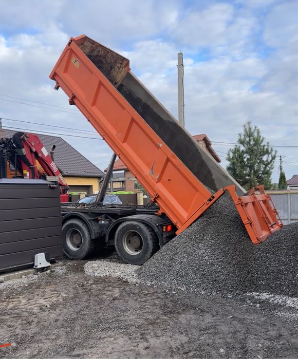 Доставка щебня, відсіву 20т. Вивіз землі