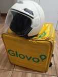 Mochila para entregador e capacete