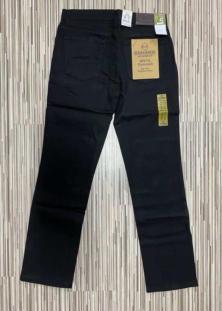 Spodnie męskie jeans 32/31 pas 82 cm Maverick nowe czarne