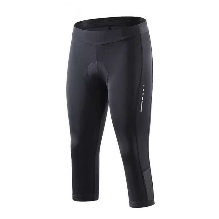 Damskie spodnie/legginsy rowerowe SANTIC 3/4 z wkładką żelową 4D